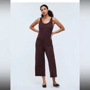 Madewell relaxed maroon jumpsuit